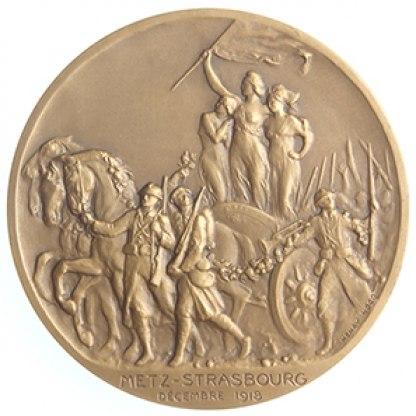 Victorious French Army, December 1918, medal by Henri Nocq